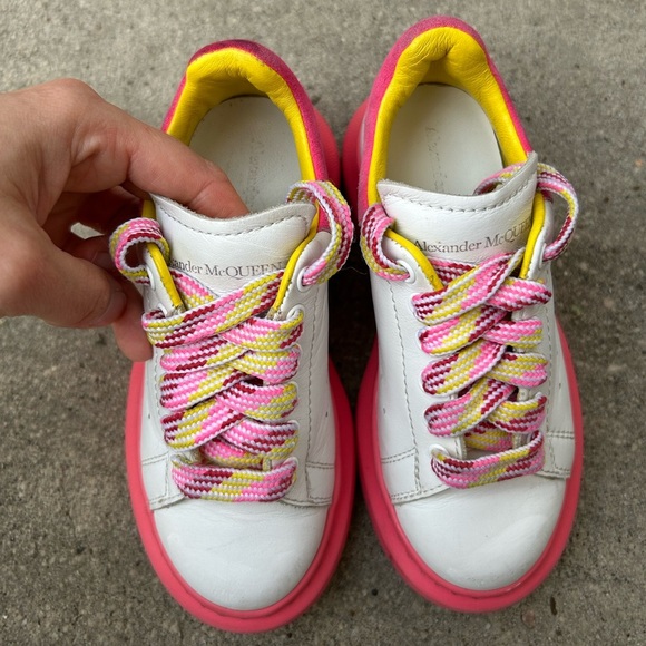 Alexander McQueen Girl's Colorblock Leather Platform Sneakers - Picture 3 of 8